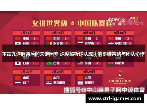 雷霆九连胜背后的关键因素 深度解析球队成功的多维策略与团队协作